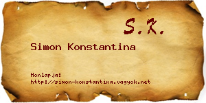 Simon Konstantina névjegykártya